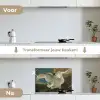 De bedreigde zwaan - Schilderij van Jan Asselijn keuken achterwand spatscherm klein -voor_na_NL