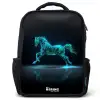 Futuristisch galopperend paard Rugzak - Zwart middel -3d