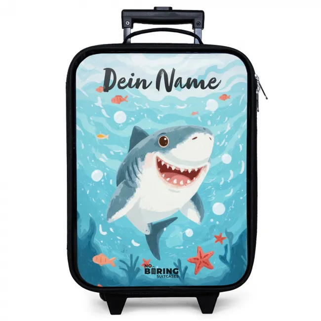 Kinderkoffer mit Name - Hai - Wasser - Meer