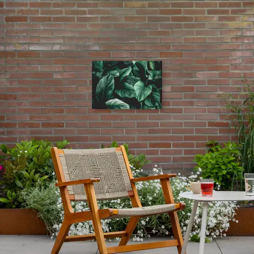 Jungle - Bladeren - Tropisch - Planten - Natuur Tuinposter op houten frame 2 cm dik klein -sfeer3