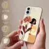 Vrouw - Minimalistisch - Bloem Apple iPhone 16 Plus klein -sfeer3_NL