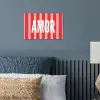 Amor - Strepen - Rood - Roze poster papier klein -sfeer2