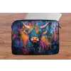 Schotse Hooglander - Abstract - Kleurrijk laptophoes neopreen klein -tafel