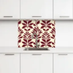 Abstract - Bladeren - Burgundy keuken achterwand 2 middel 865 -3d