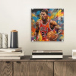 Basketbal - Verf - Kleuren - Rood plexiglas 5mm klein -sfeer1