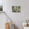 Compositie van bladeren - Groen - Roze tuinposter los doek klein -sfeer8