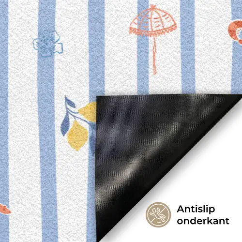 Zee - Sfeer - Strand - Blauw Deurmat klein 898 -antislip_NL