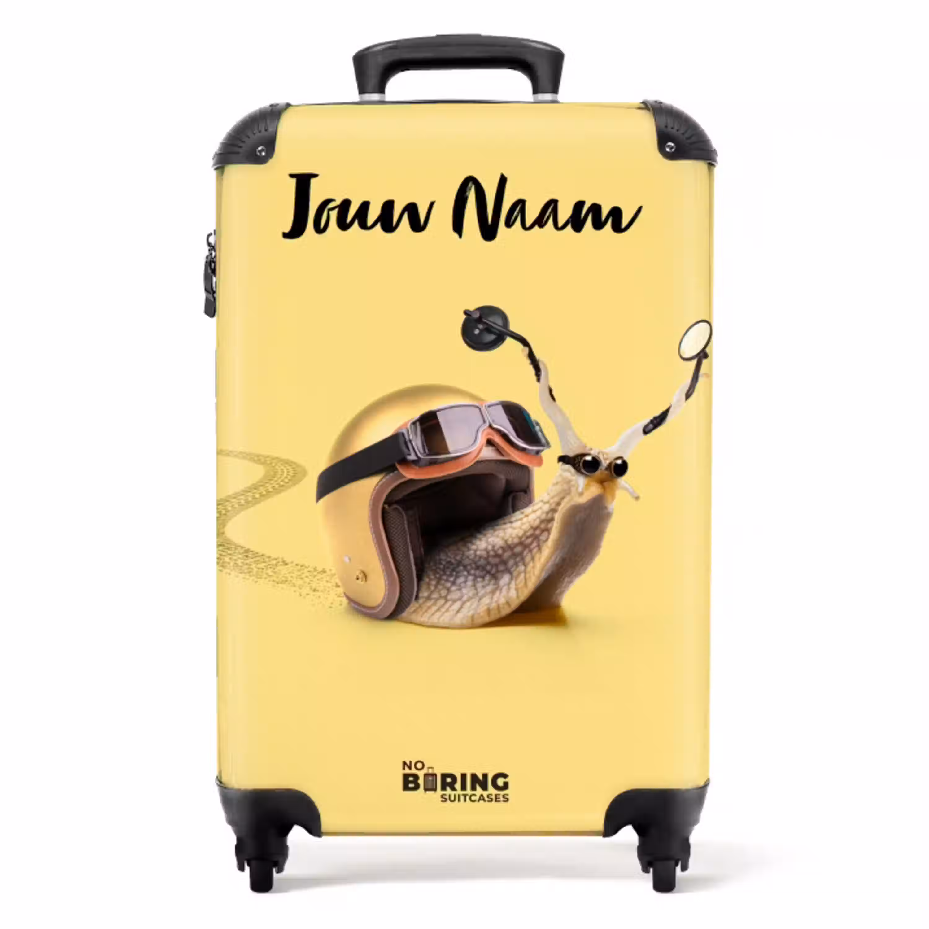 Escar-Go - Geel NBS - Handbagage koffer - Kinderen Unisex middel -productfoto_recht