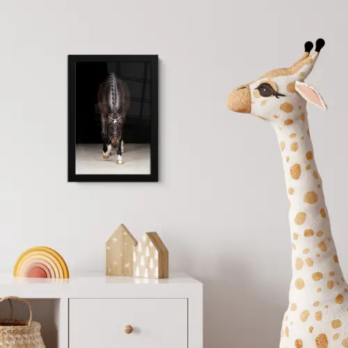 Paard - Modern - Portret fotolijst zwart zonder passe partout klein -usfeer4_kinderkamer