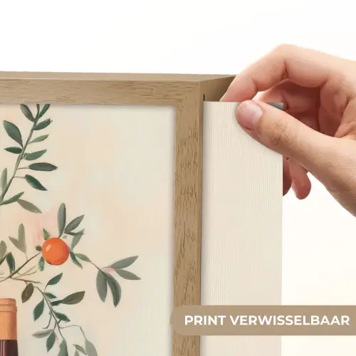 Wijnflessen - Takken - Sinaasappels Light Box met batterij (Wandlamp) middel -USP_websiteprintNL