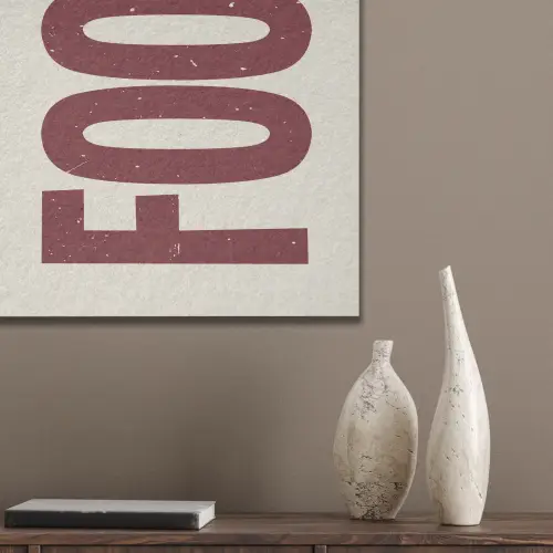 Eten - Japandi - Rood - Decoratie PET vilt klein -sfeer6_closeup