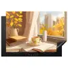 Thee - Boek - Thee - Herfst Inductie beschermer vinyl 3mm klein -3d