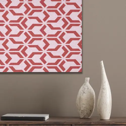 Roze - Rood - Geometrisch - Patroon PET vilt klein 837 -sfeer6_closeup