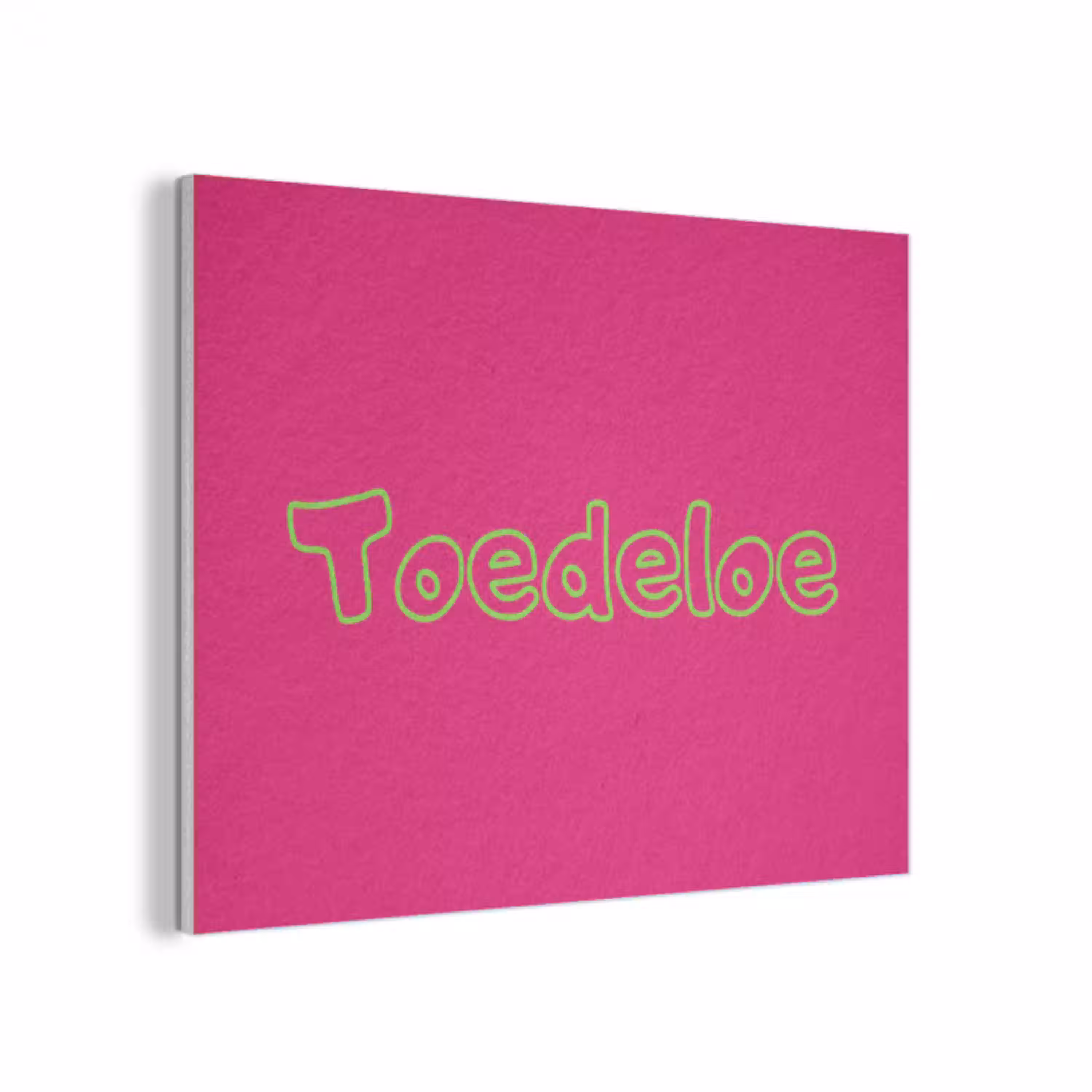 Toedeloe - Groen - Roze PET vilt klein -3d