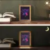 Stier - Neon - Zwart - Kleur Light Box met kabel (Tafellamp) klein -sfeer3