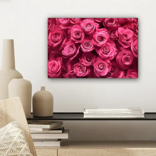 Rozen - Pink - Bloem canvas 2cm klein -sfeer6