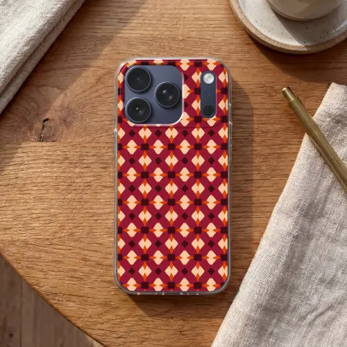 Retro - Patroon - Kleurrijk Telefoonhoesje iPhone 17 Pro klein 878 -sfeer1