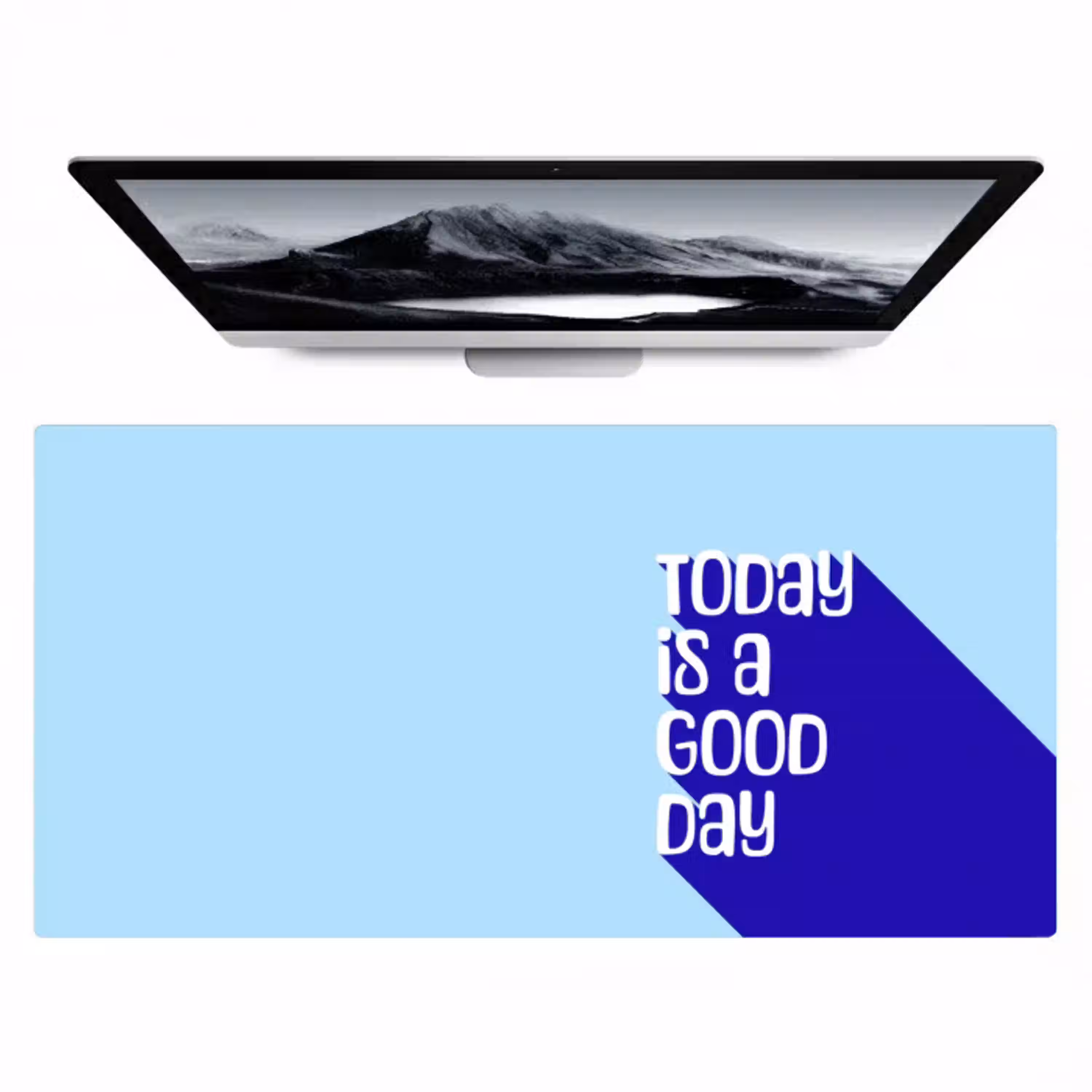 Today is a good day - Blauw - Schaduw Muismat XXL klein -zzz3d