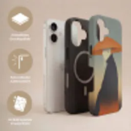 Minimalistisch - Silhouet - Oranje Toughcase MagSafe Apple iPhone 17 klein -USP_Lagen_DE