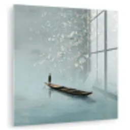 Bloesems - Minimalistisch - Wateroppervlak - Boot plexiglas 5mm klein -zzzproduct_nieuw