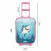 Haai - Water - Zee Kinderkoffer - Roze klein -productfoto_formaten