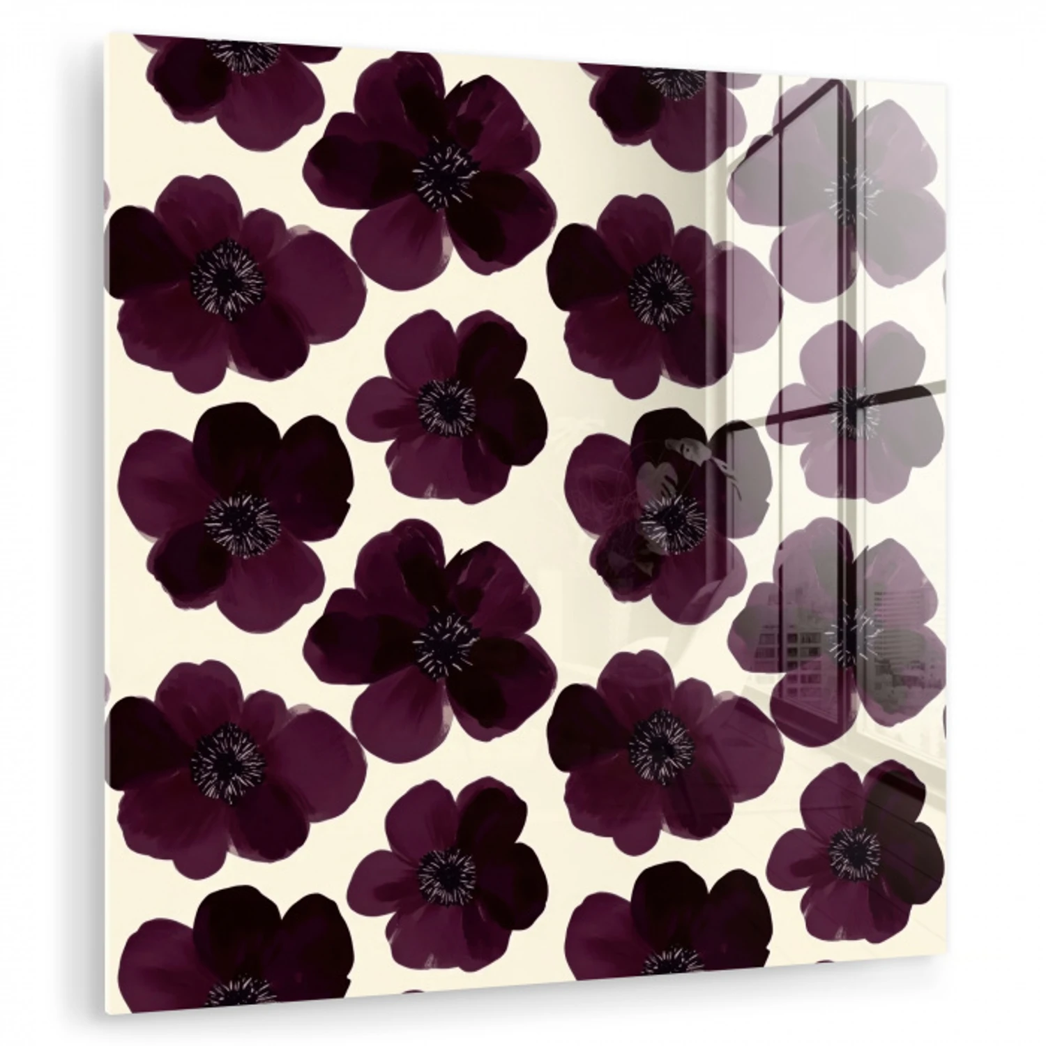 Bloemen - Aquarel - Paars plexiglas 5mm klein 11 -zzzproduct_nieuw