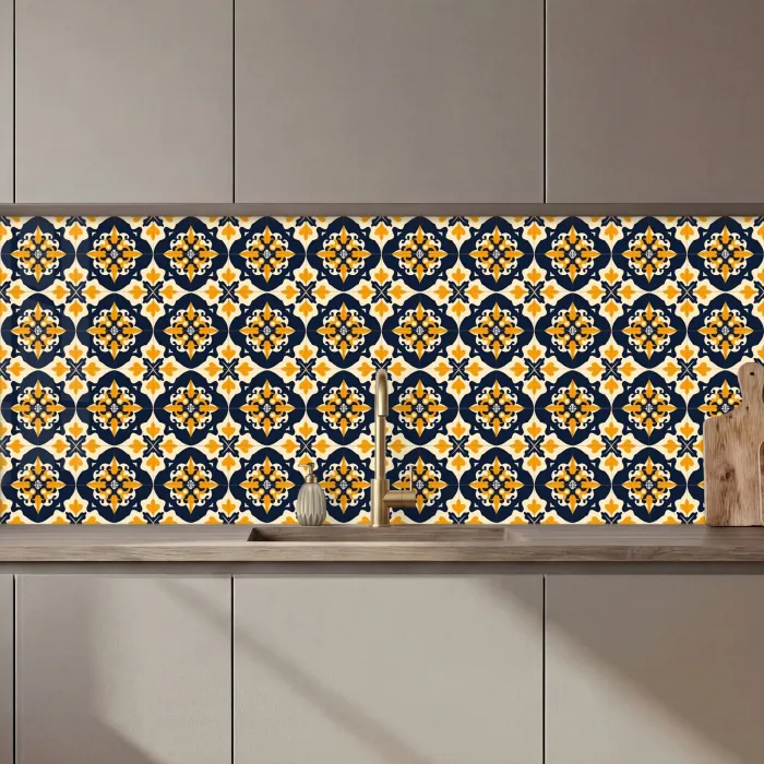Patroon - Siertegel - Kleurrijk keuken achterwand 2 middel 871 zz_3dshopping
