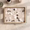 Licht - Roze - Terrazzo - Stenen Dienblad Rechthoek middel -USP_Formaat