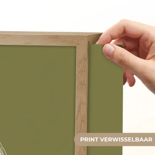 Avocado - Minimalistisch - Illustratie - Groen Light Box met batterij (Wandlamp) middel -USP_websiteprintNL