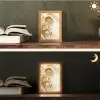 Granen - Hout - Kom - Beige Light Box met kabel (Tafellamp) klein -sfeer3