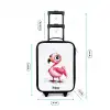 Roze flamingo in het water Kinderkoffer - Zwart klein -productfoto_formaten