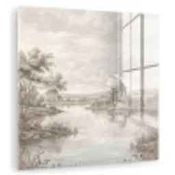 Landschap - Water - Natuur - Sepia plexiglas 5mm klein -zzzproduct_nieuw