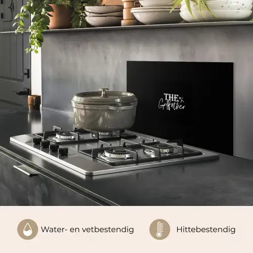 Barbecue - BBQ - Grill - Koken - The Grillfather - Tekst - Spreuken keuken achterwand spatscherm klein -usp_NL