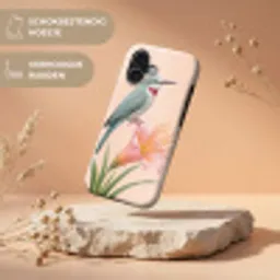 Vogel - Bloem - Natuur - Roze Toughcase MagSafe Apple iPhone 17 klein -USP_RandenV_NL