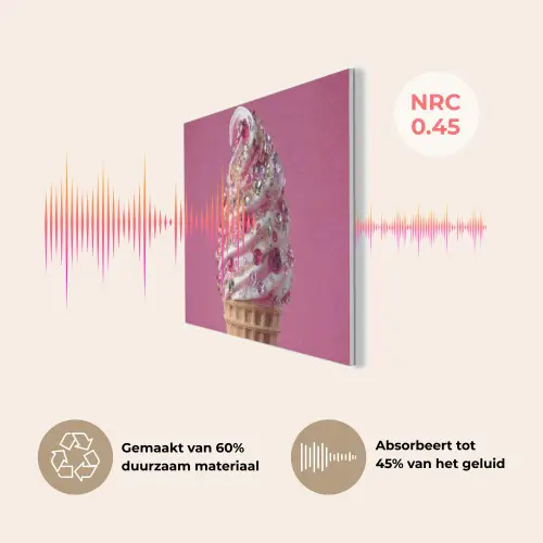 Softijs - Edelstenen - Roze - Hoorntje PET vilt klein -USP_NL