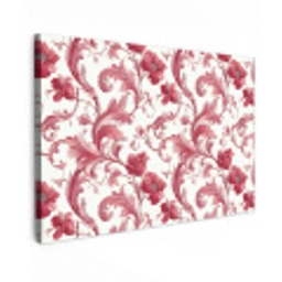 Barok - Patroon - Rood canvas 2cm klein 34 -z3d
