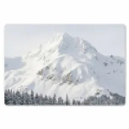 Berg - Sneeuw - Winter - Natuur - Wit Placemat vinyl groot -zzsfeer1_Kitchenyeah-website
