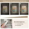 Boom - Blauw - Goud - Abstract - Modern Light Box met kabel (Tafellamp) klein -USP_dimbaarNL