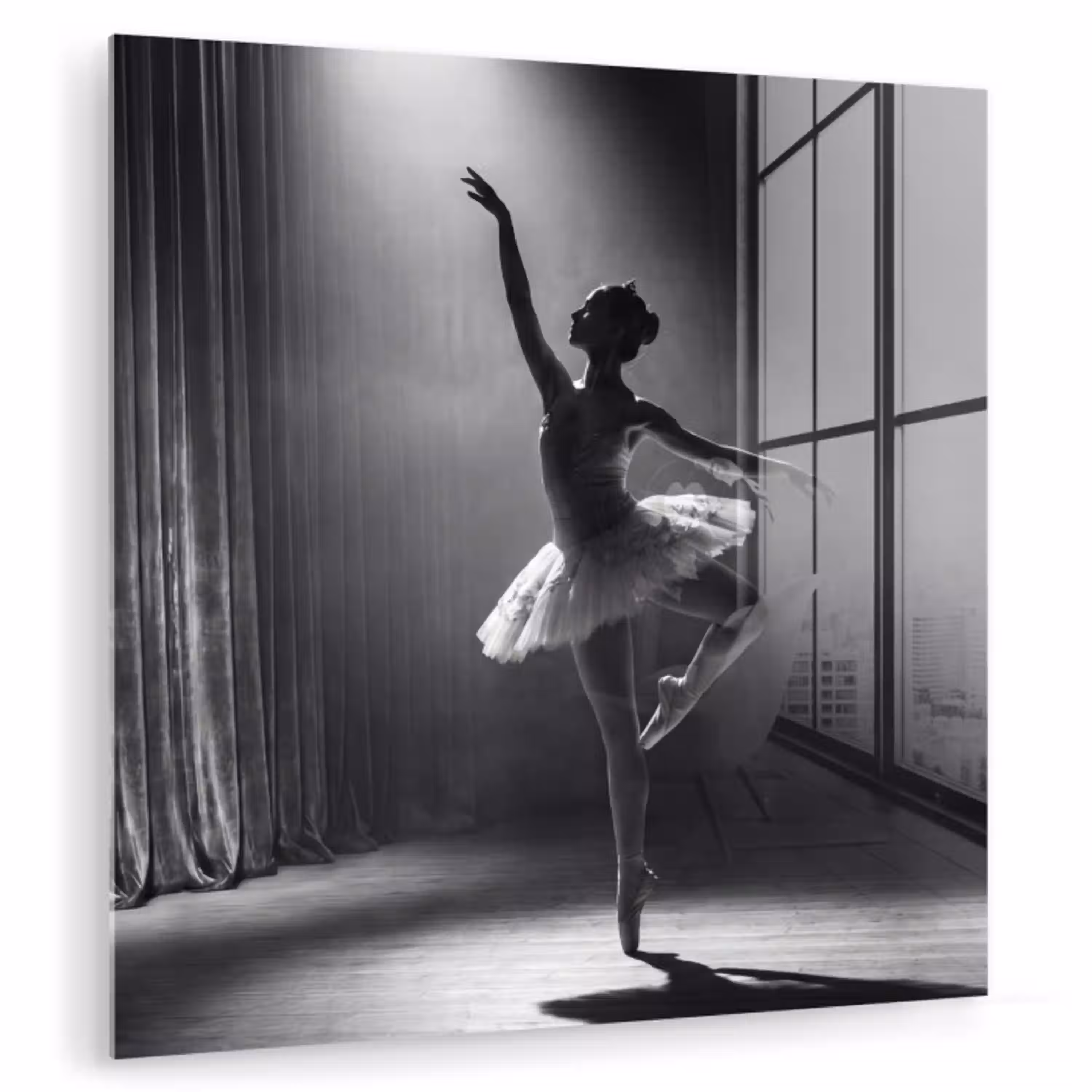 Danser - Podium - Zwart-wit - Kunst - Klassiek plexiglas 5mm klein -zzzproduct_nieuw