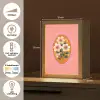 Illustratie - Bloemen - Rand - Roze Light Box met kabel (Tafellamp) klein -USP_NL