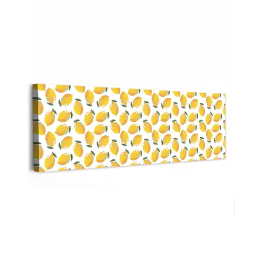 Citroenen - Wit - Bloemen - Patroon canvas 2cm klein 828 -z3d