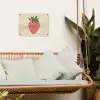 Aardbei - Minimalistisch - Rood - Fruit tuinposter los doek klein -sfeer7