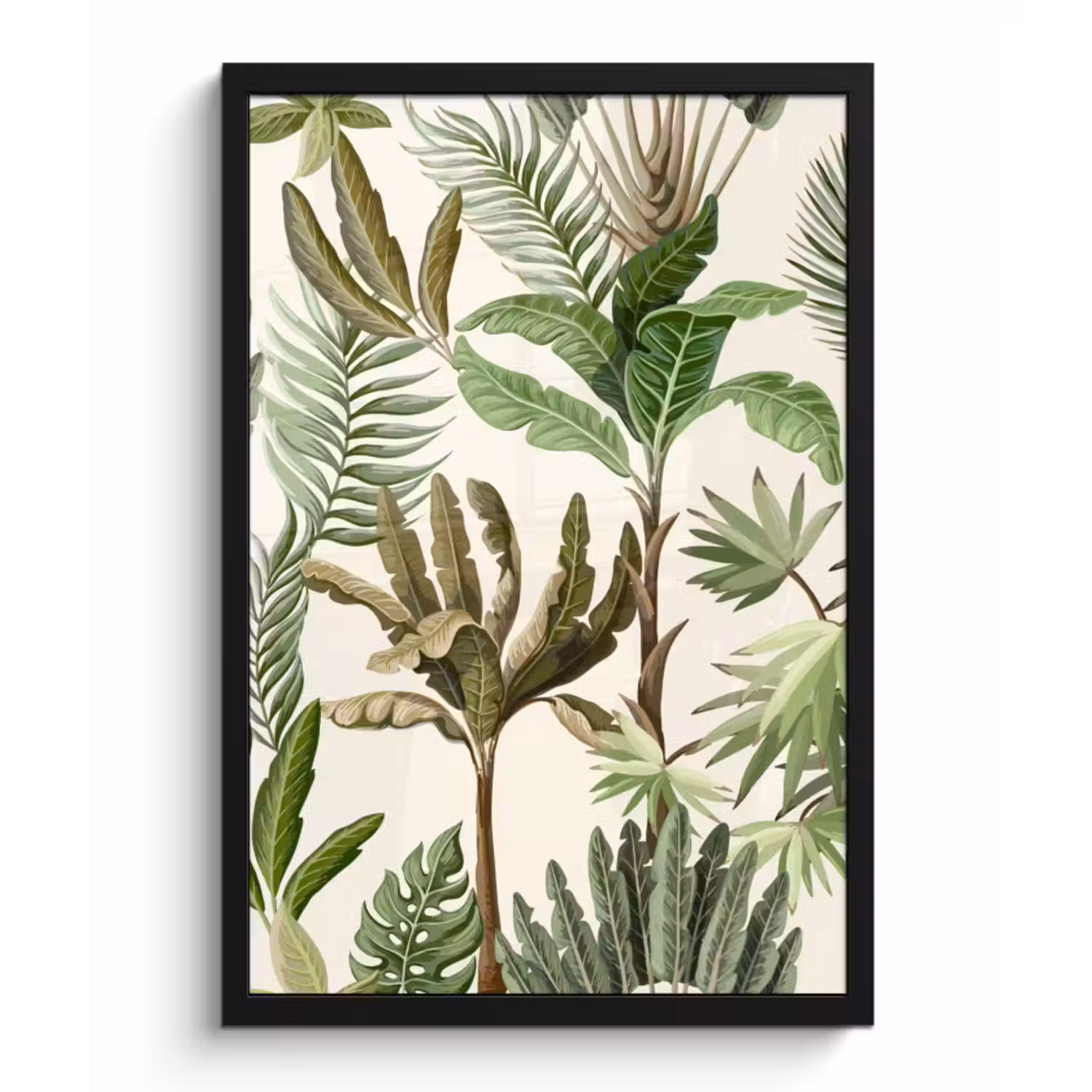 Poster met lijst - Jungle - Palmboom - Bananenplant - Kinderen - Natuur - Planten