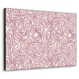 Kronkelende lijn - Magenta - Crème Textielframe zwart klein 947 -3d