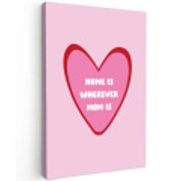 Quote - Moeder - Roze Tuinposter op houten frame 2 cm dik middel -3d