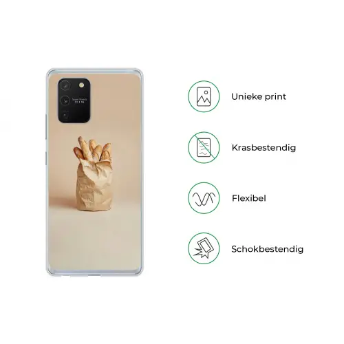 Baguette - Brood - Stokbrood - Beige Telefoonhoesje Samsung Galaxy S10 Lite klein -specsS10Lite