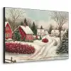 Kerstsfeer - Landelijk - Rood Textielframe zwart klein -3d