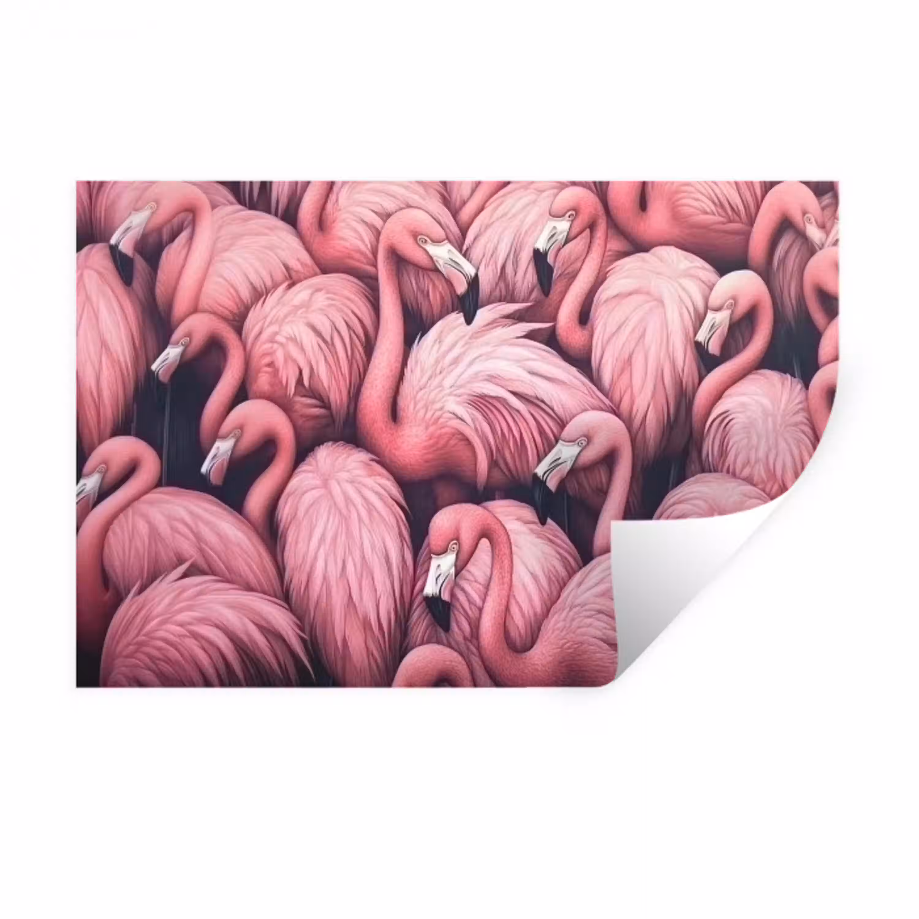 Flamingo - Roze - Dieren Muursticker klein -3d
