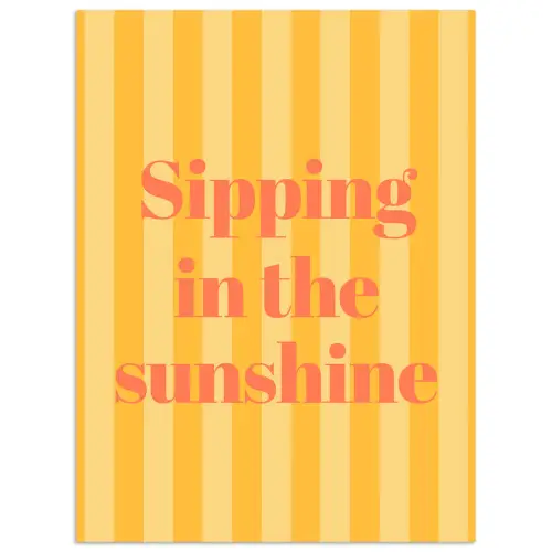 Gestreept - Geel - Sunshine - Letters poster papier klein -3d