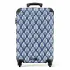 Barok patroon blauw NBS - Handbagage koffer - Kinderen Unisex middel -productfoto_recht